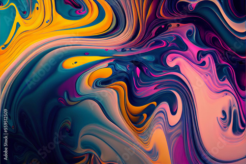 Swirls of Multicolor Marble Liquid Marble, Multicolor Painting Pattern