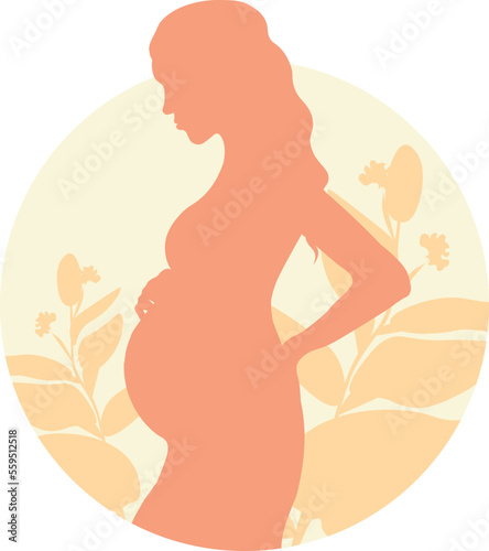 pregnant woman silhouette