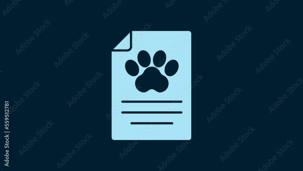 White Clipboard with medical clinical record pet icon isolated on blue background. Health insurance form. Medical check marks report. 4K Video motion graphic animation White Clipboard with medical clinical record pet icon isolated on blue background. Health insurance form. Medical check marks report. 4K Video motion graphic animation