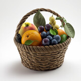 basket full of fruits. Generative AI