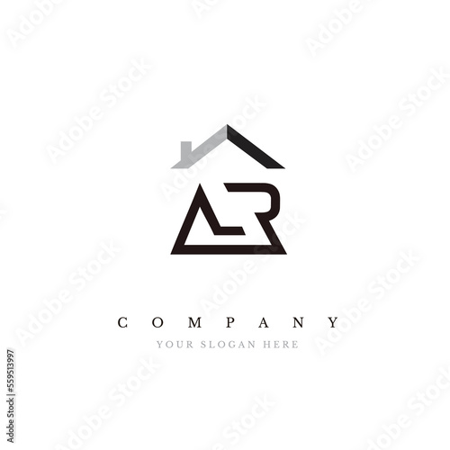 Initial AR Real Estate Logo Design Vector