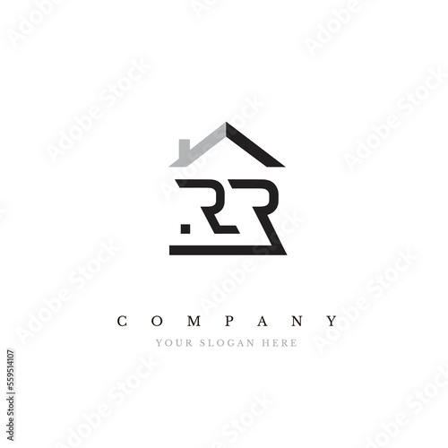 Initial RR Real Estate Logo Design Vector