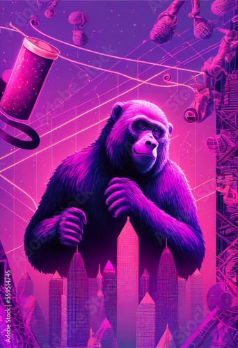 A Surreal Purple Ape Trader