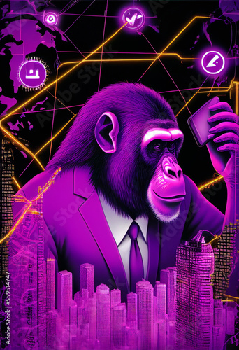 A Surreal Purple Ape Trader