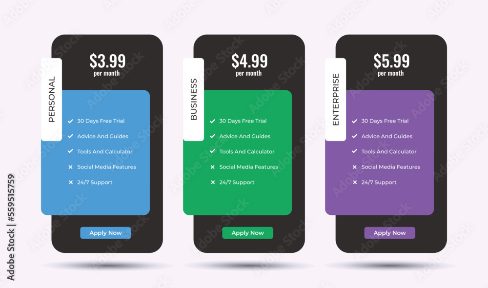  pricing table design for business, Pricing table design, Table