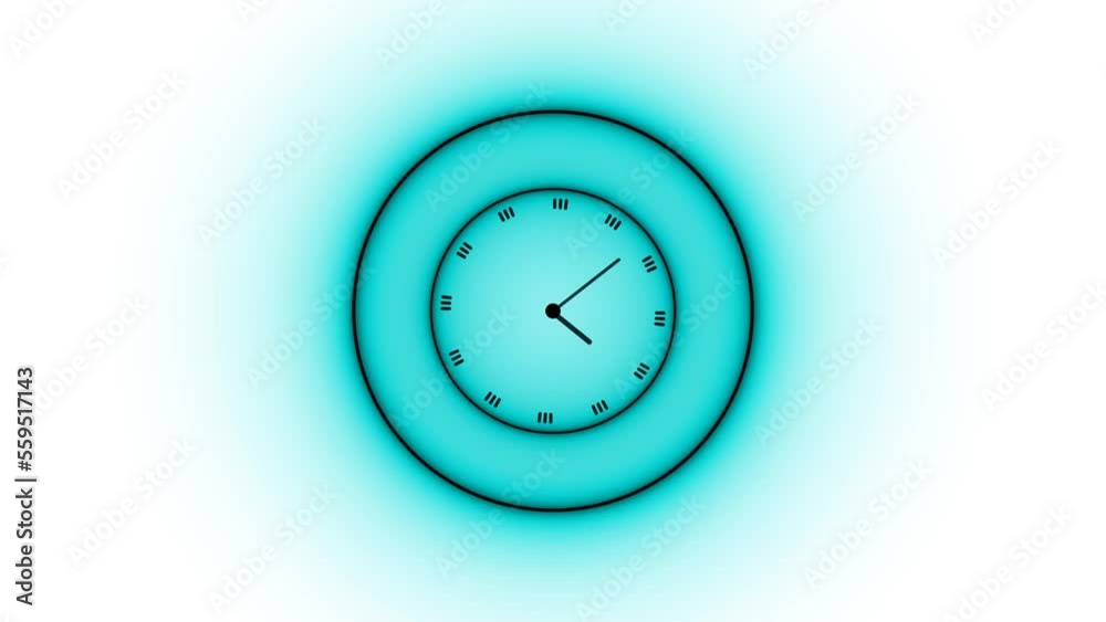 glowing mixing color round digital analog clock animated with technology white background glowing mixing color round digital analog clock animated with technology white background
