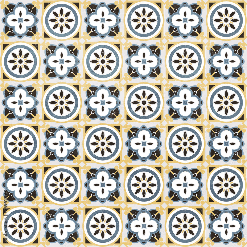 Ethnic pattern for the design of the floor, kitchen, tiles, textiles, wallpaper, packaging. Ethnic motif, Scandinavian tiles, design. simple geometric pattern Ethnic pattern for the design of the floor, kitchen, tiles, textiles, wallpaper, packaging. Ethnic motif, Scandinavian tiles, design. simple geometric pattern