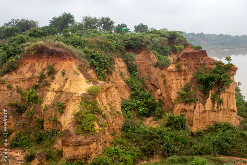 So called grand canyon of Bengal in Gangani of Garhbeta in Medinipur . Red soil plateau area.