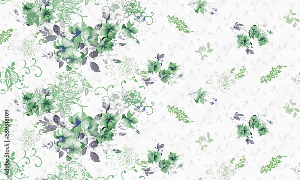 Fototapeta premium Digital And Textile Design Pattern