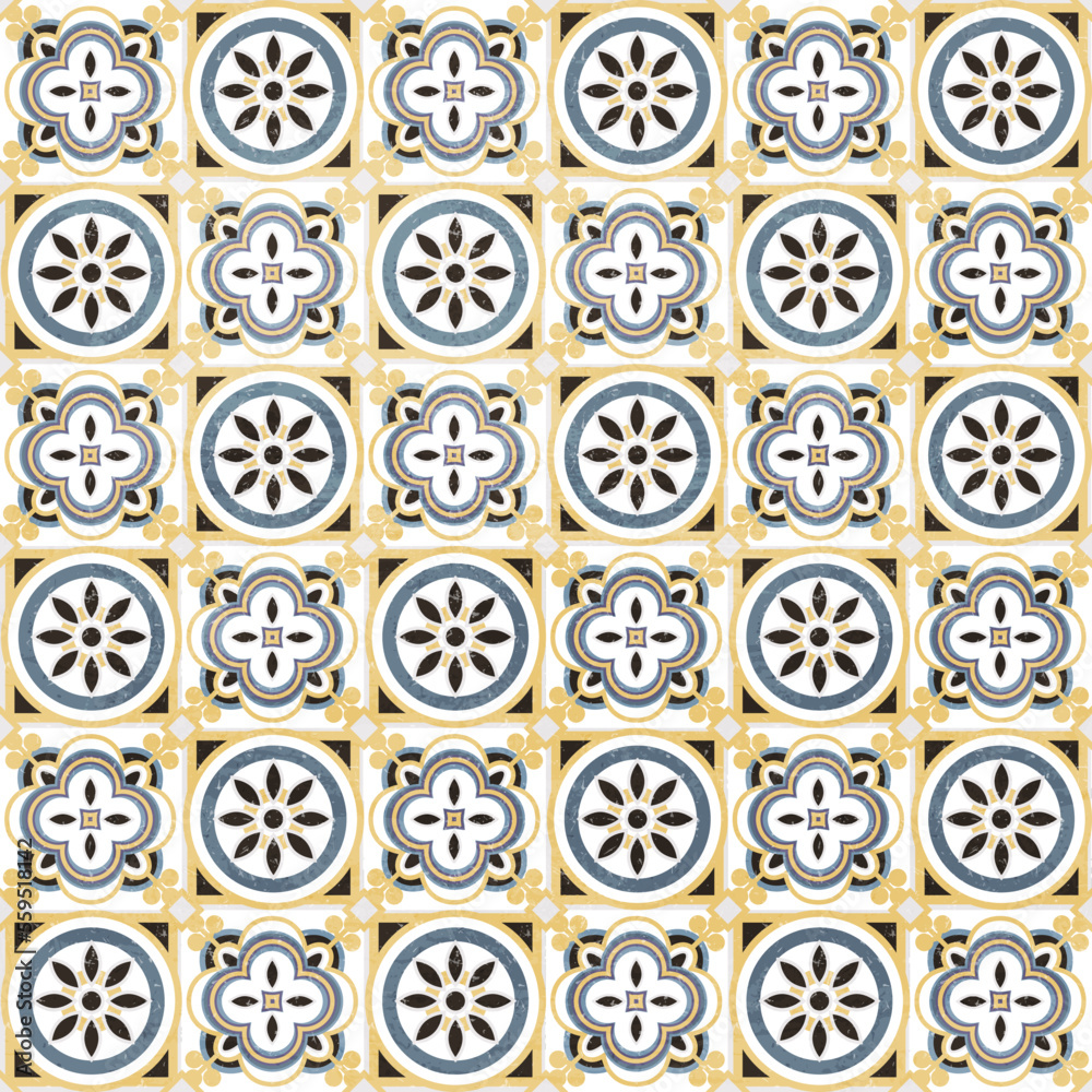 Ethnic pattern for the design of the floor, kitchen, tiles, textiles, wallpaper, packaging. Ethnic motif, Scandinavian tiles, design. simple geometric pattern Ethnic pattern for the design of the floor, kitchen, tiles, textiles, wallpaper, packaging. Ethnic motif, Scandinavian tiles, design. simple geometric pattern