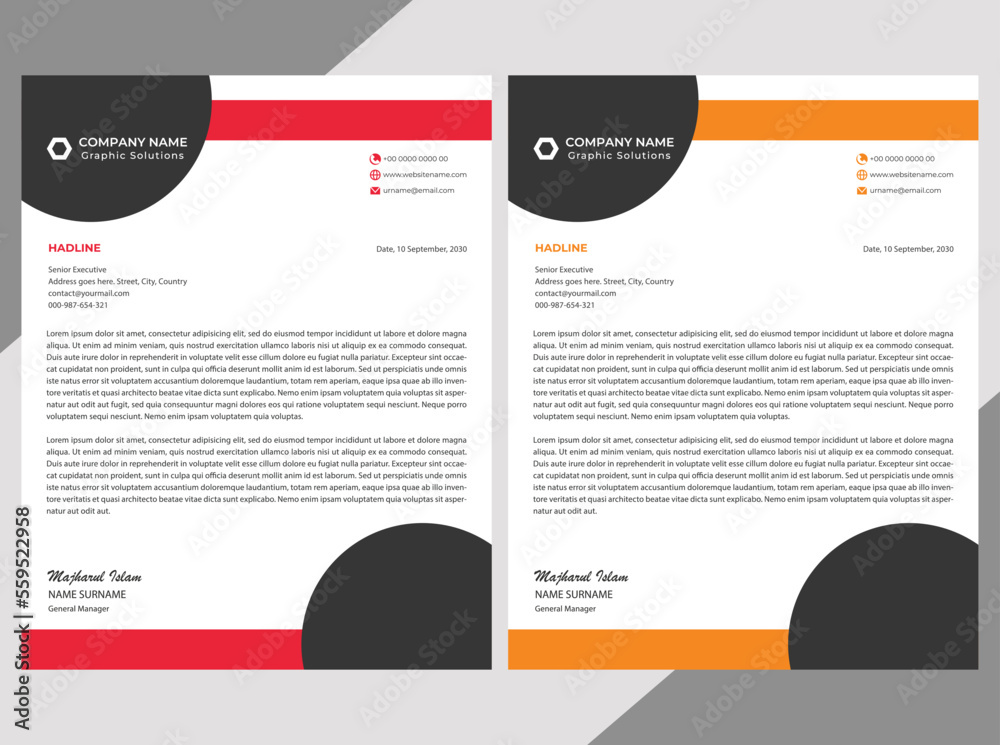 Obraz premium Modern Letterhead