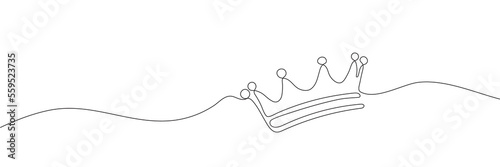 The crown is drawn in one continuous line on a white background