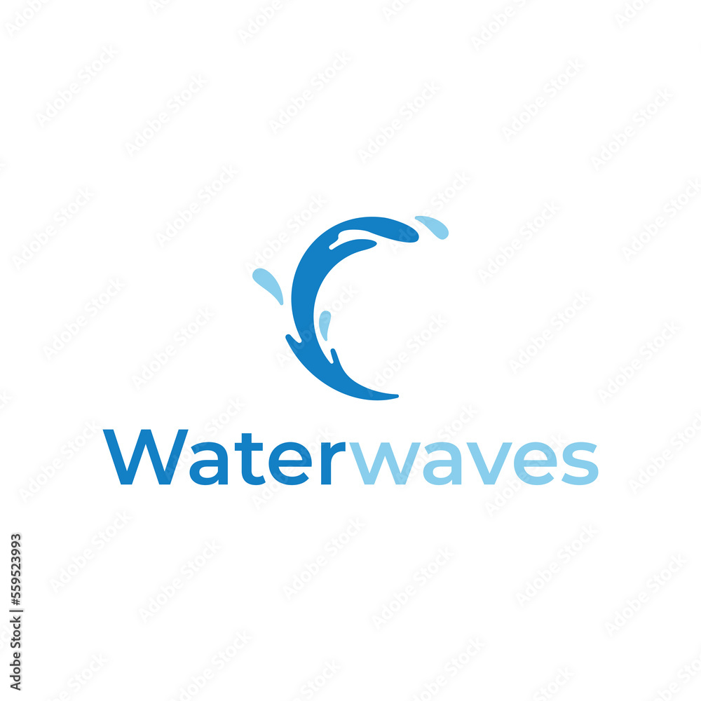 The Simple Wave, a Half-circle Logo Design of Ocean Waves The Simple Wave, a Half-circle Logo Design of Ocean Waves