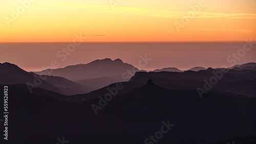 sunrise in sardinia mountains ascending punta la marmora