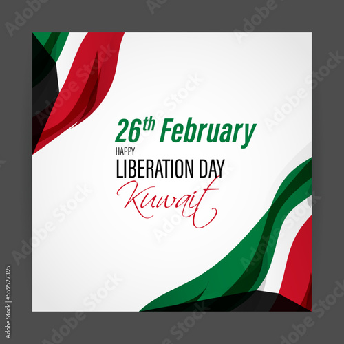 Vector illustration of Kuwait Liberation Day 26 February