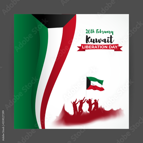 Vector illustration of Kuwait Liberation Day 26 February