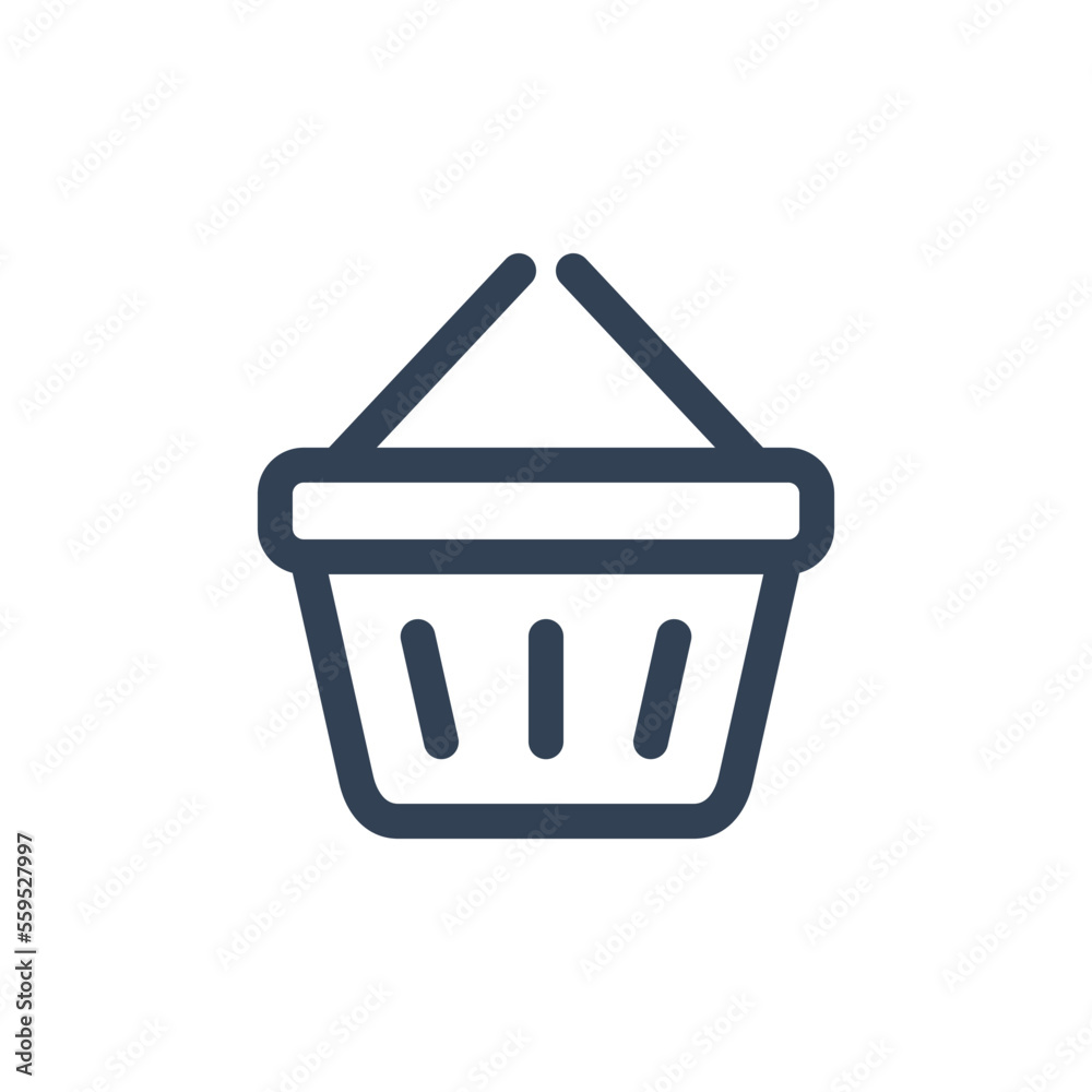 Shopping Basket Cart Icon Vector Template