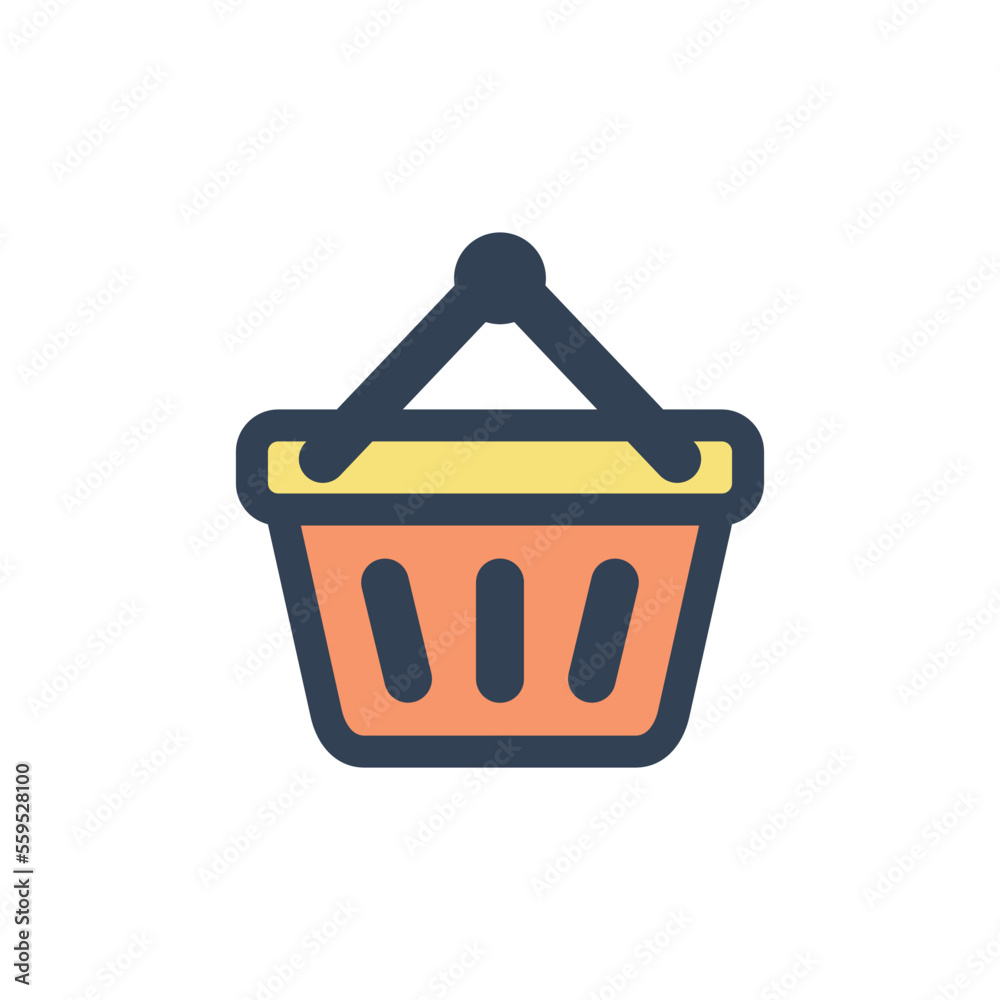 Shopping Basket Cart Icon Vector Template Shopping Basket Cart Icon Vector Template
