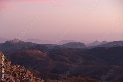 sunrise in sardinia mountains ascending punta la marmora