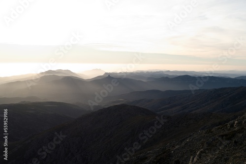 sunrise in sardinia mountains ascending punta la marmora