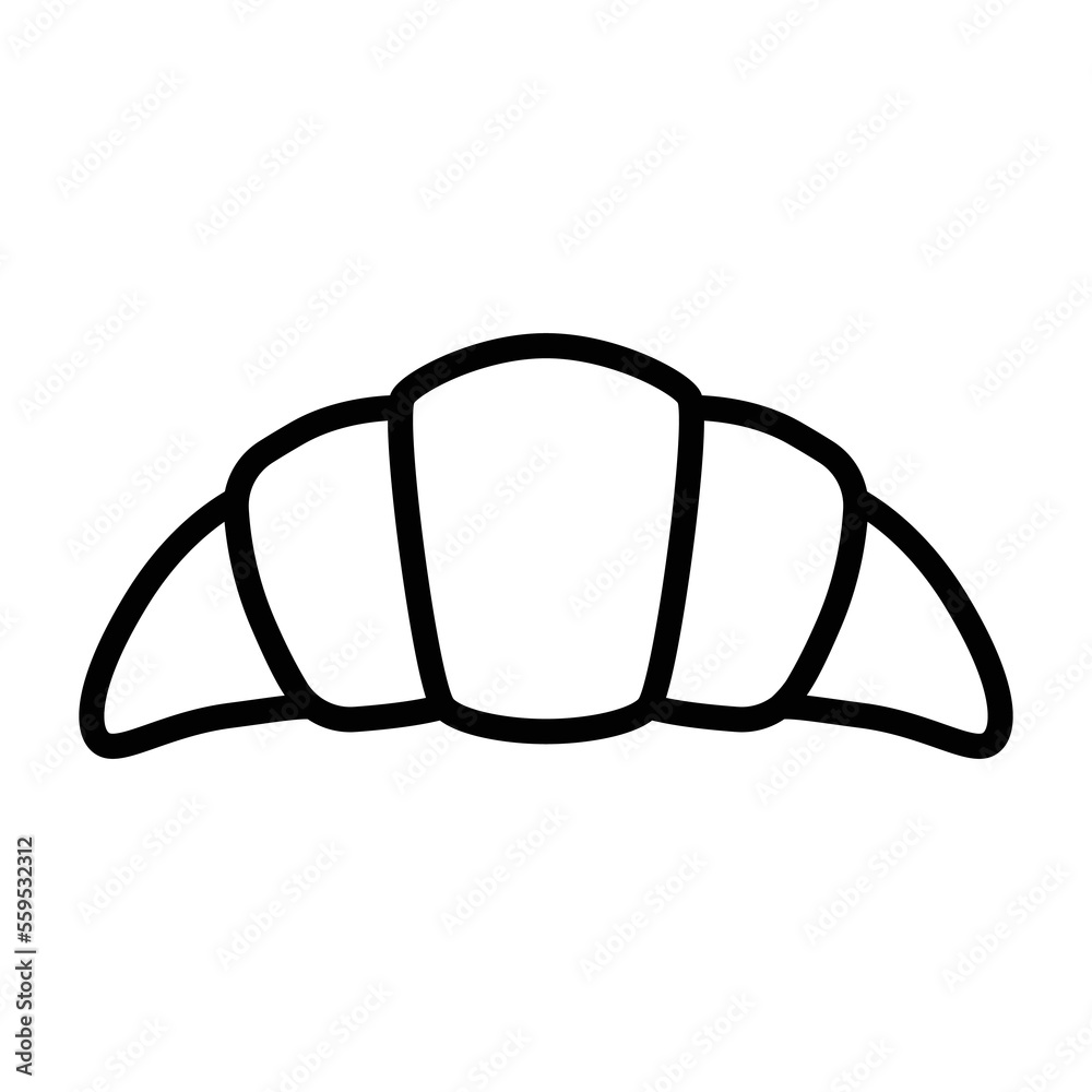 Croissant icon vector design template Croissant icon vector design template