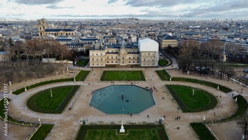 Drone photo Palais du Luxembourg Paris France europe