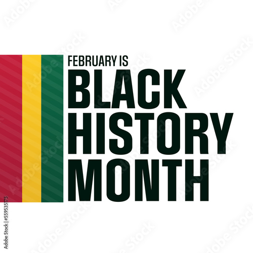 February is Black History Month. Vector illustration. Holiday poster.