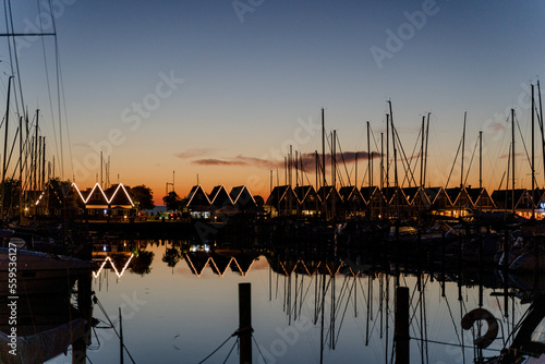 Photography Pier. Night berth. Denmark. Copenhagen.