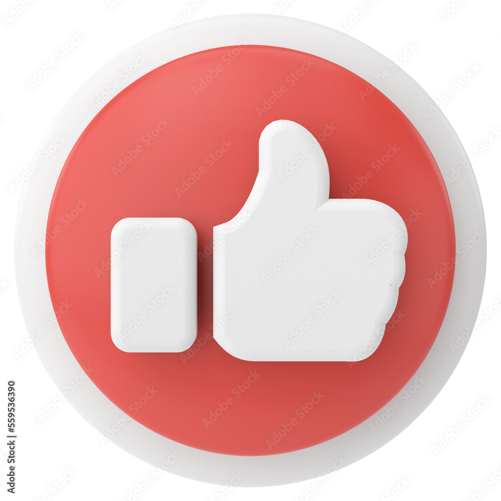 Like icon. like button. 3D illustration. Like icon. like button. 3D illustration.