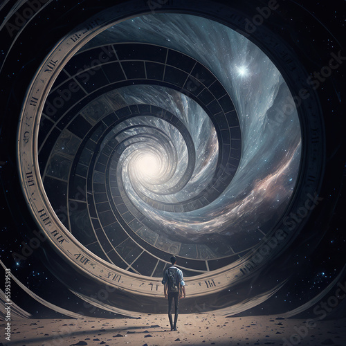 The composition of the space of time, AI Generate