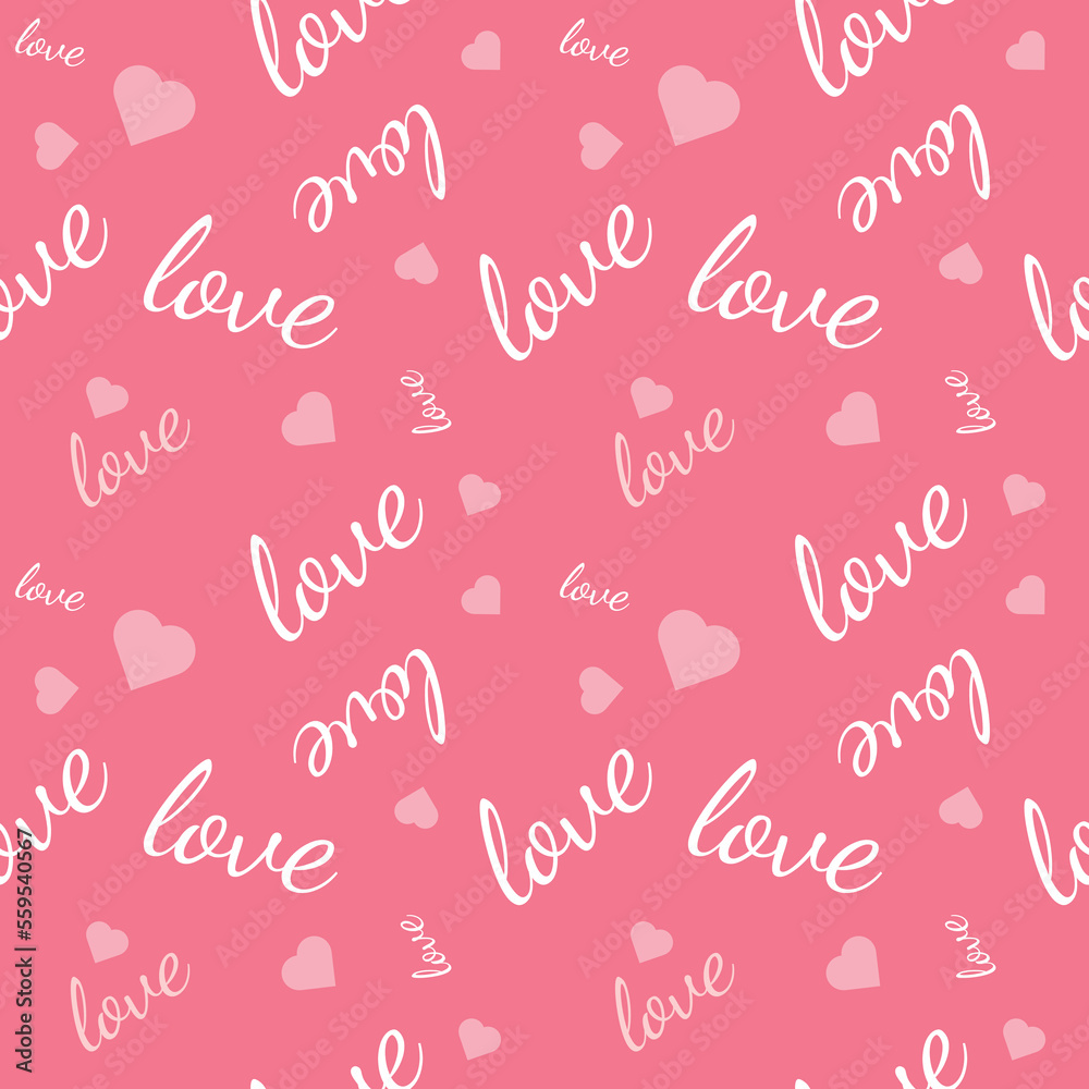 Valentine's seamless pattern vector doodle background digital paper illustration for web and print