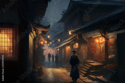 asian night in the street