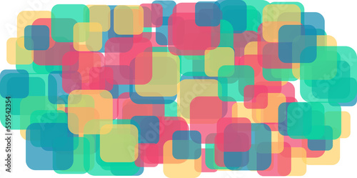 Rainbow color background with multi-colored squares for presentations, web design, etc. (.png file)