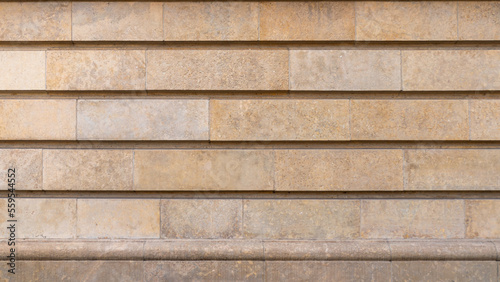 Obraz na płótnie Dolomite stone wall. Rustication. Architectural detail w salonie