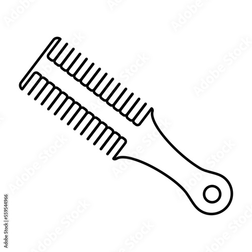 hair brush vector icon isolated.