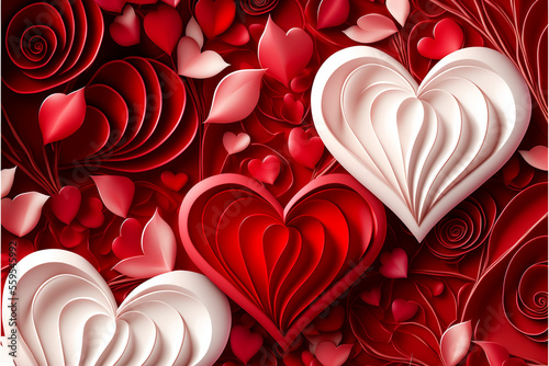 Valentinstag, Muttertag, rote Herzen photo