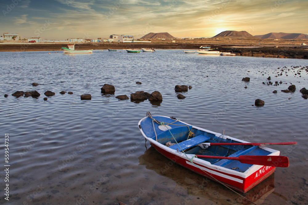 Majanicho fishing village, Fuerteventura, Canary Islands, Spain