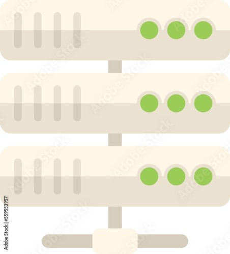 Server chart icon flat vector. Crm data. Account strategy isolated