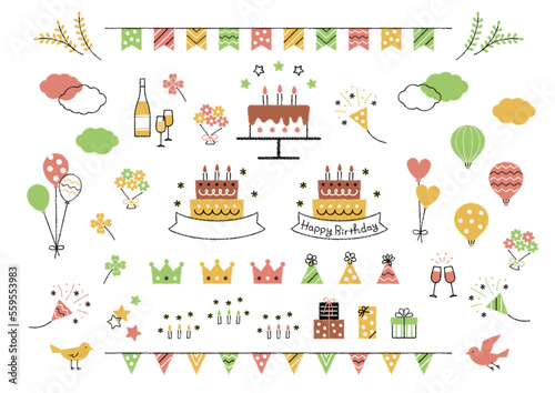 誕生日・記念日のイラスト素材