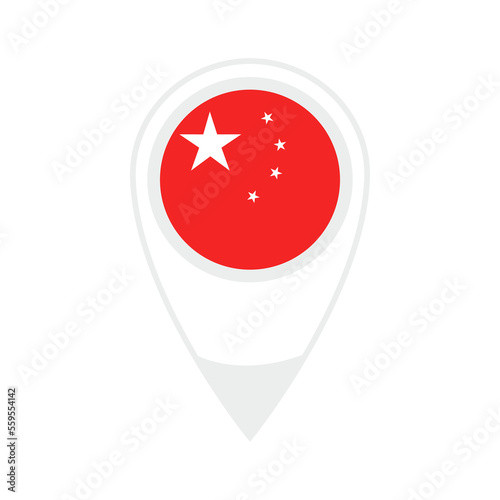 Free Download National flag of China, round icon, heart icon and location sign, png - GFXLoad