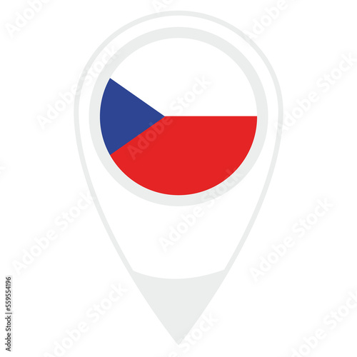 Free Download National flag of Czech Republic, round icon, and location sign, png - GFXLoad