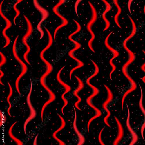 seamless vector pattern with fiery zigzags and dots. abstract background pattern