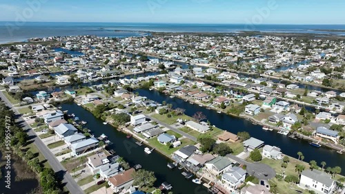 Hernando Beach Flyover Homes Houses On Water Canals Florida photo