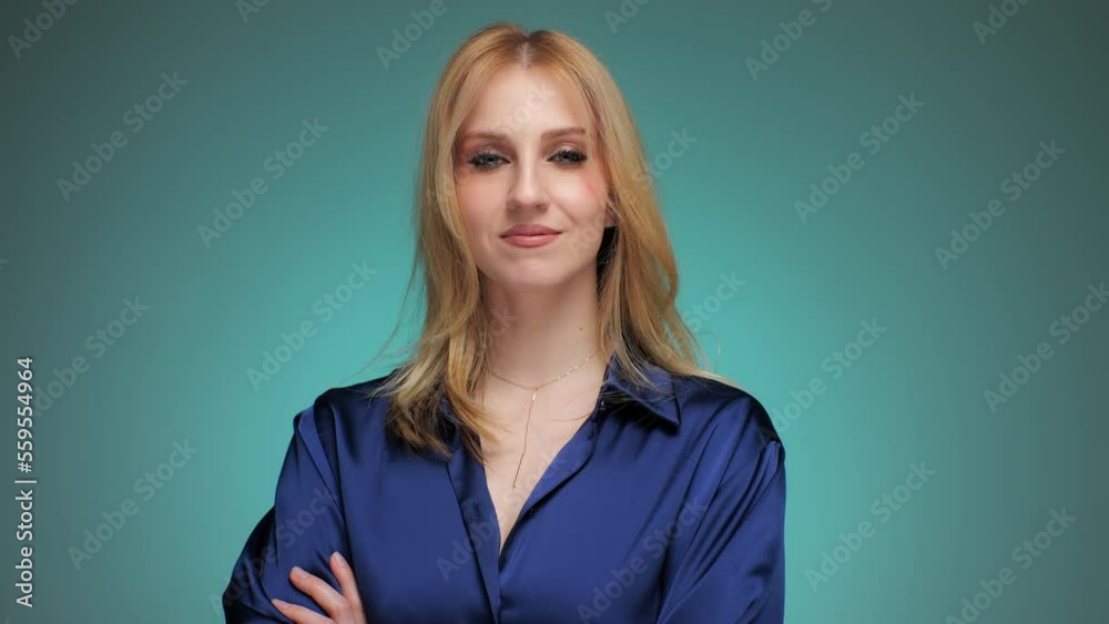 Close-up view of young, caucasian lady with a charming makeup. Portrait of attractive woman in her 30s looking at camera while posing. High quality 4k footage Close-up view of young, caucasian lady with a charming makeup. Portrait of attractive woman in her 30s looking at camera while posing. High quality 4k footage