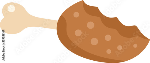 Meat waste icon flat vector. Ecology organic. Dry ecology isolated