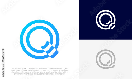 Q letter logo initial modern design vector