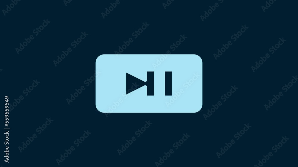 White Pause button icon isolated on blue background. 4K Video motion graphic animation White Pause button icon isolated on blue background. 4K Video motion graphic animation