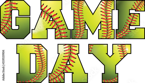 Softball  game day sublimation t-shirt design