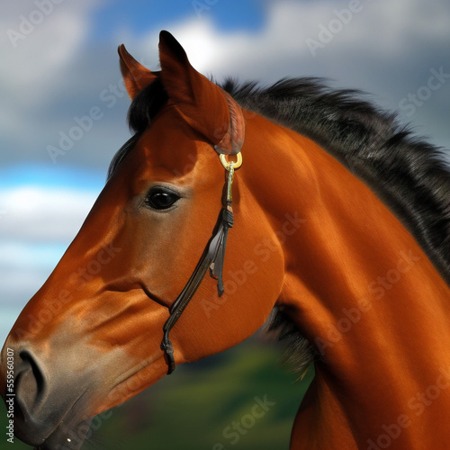 horse portrait, generative ai