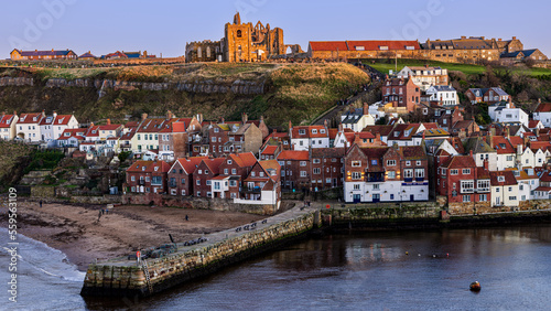 A Whitby sunset over the Abbey.